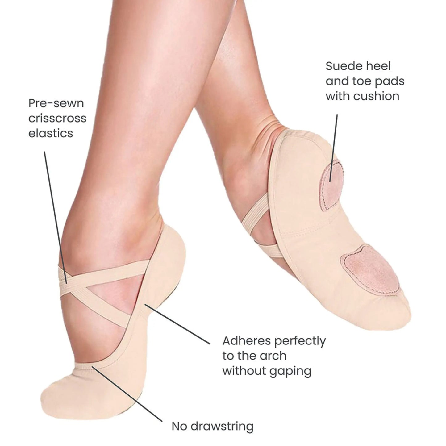 So Danca - Mezze Punte elasticizzate Danza Classica scarpette ballerina SD16